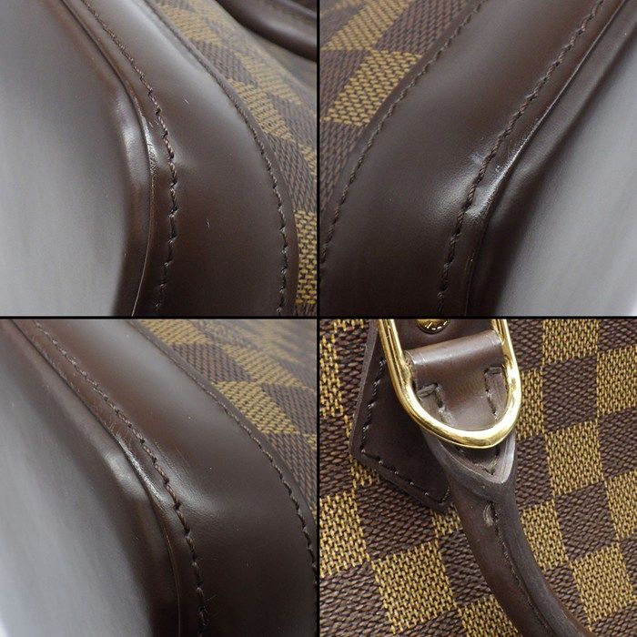 Louis Vuitton Handbag Alma Brown Damier Ebene Canvas Gold — view 8