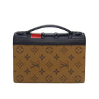 Louis Vuitton Shoulder Bag Book Wallet on Chain Monogram Reverse Black Leather — view 2