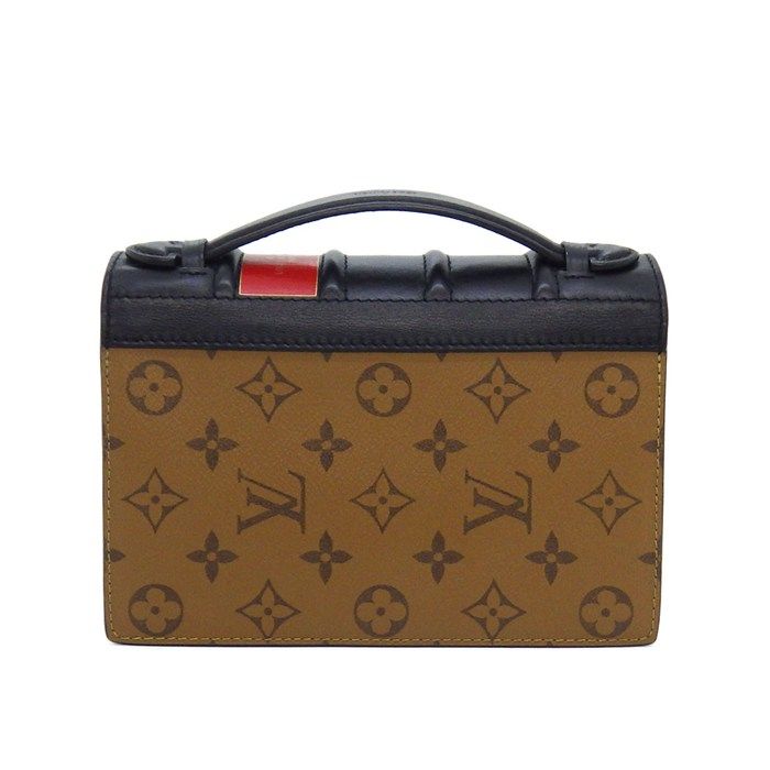 Louis Vuitton Shoulder Bag Book Wallet on Chain Monogram Reverse Black Leather — view 2