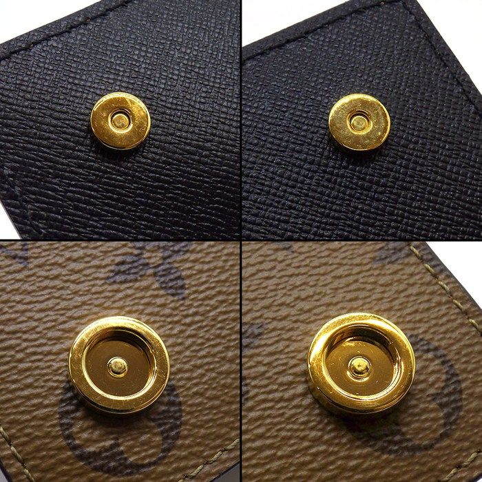 Louis Vuitton Shoulder Bag Book Wallet on Chain Monogram Reverse Black Leather — view 8