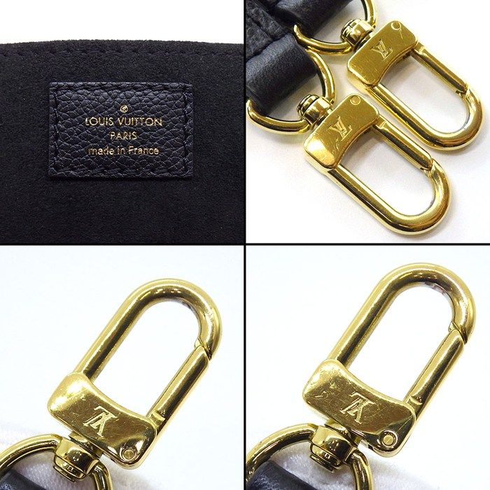 Louis Vuitton Shoulder Bag Petite Sac Plat Black Bicolor Monogram Empreinte — view 7