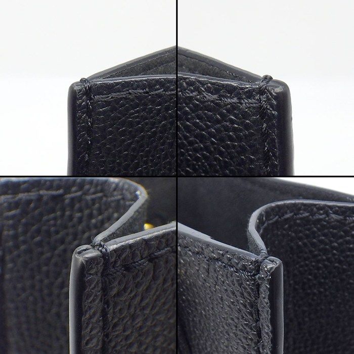 Louis Vuitton Shoulder Bag Petite Sac Plat Black Bicolor Monogram Empreinte — view 9