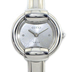 Gucci Watch Bangle Round GG Sunray Silver Dial SS