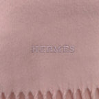 Hermes Shawl Scarf Large Luxury Cashmere Fringe Pink — view 4