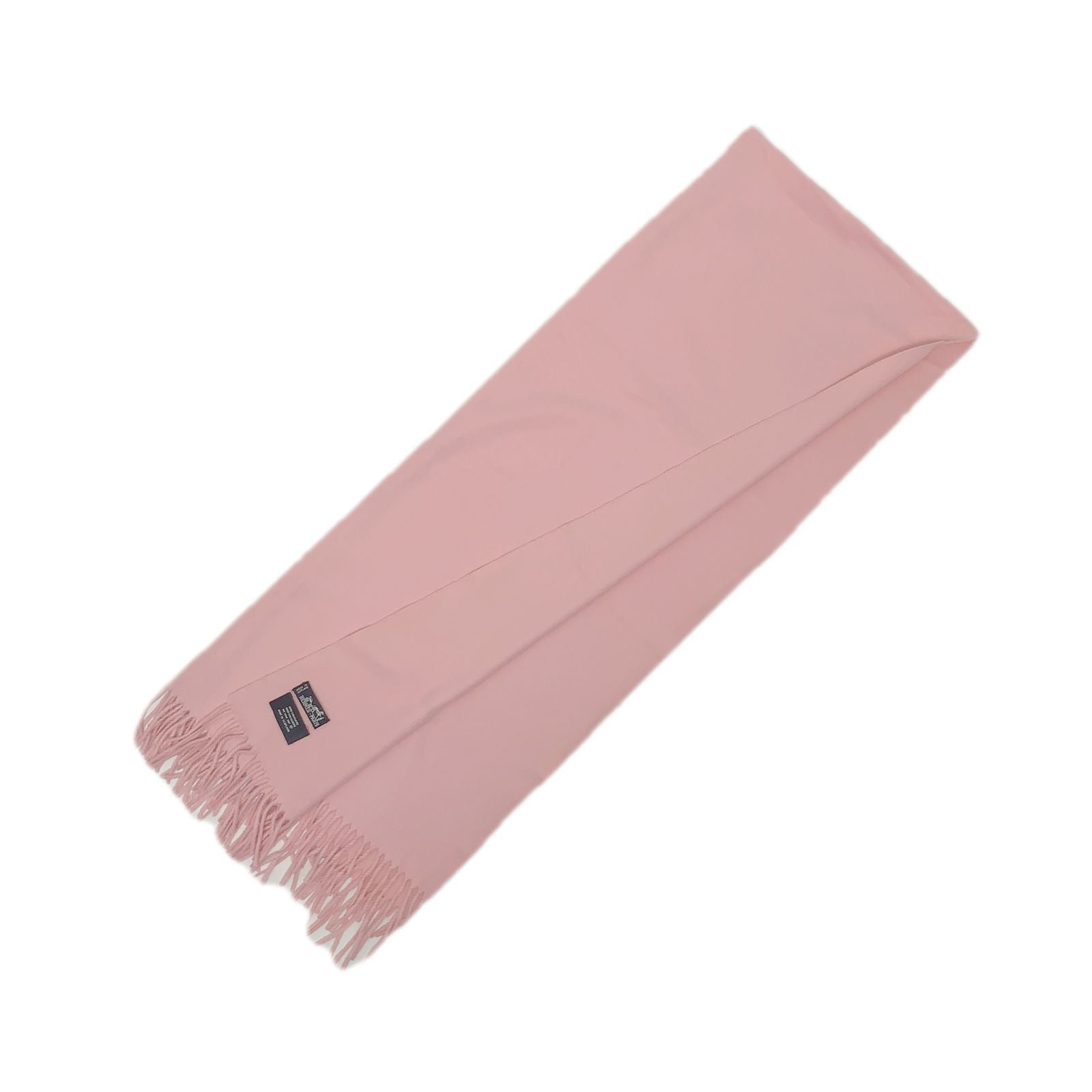 Hermes Shawl Scarf Large Luxury Cashmere Fringe Pink — view 3