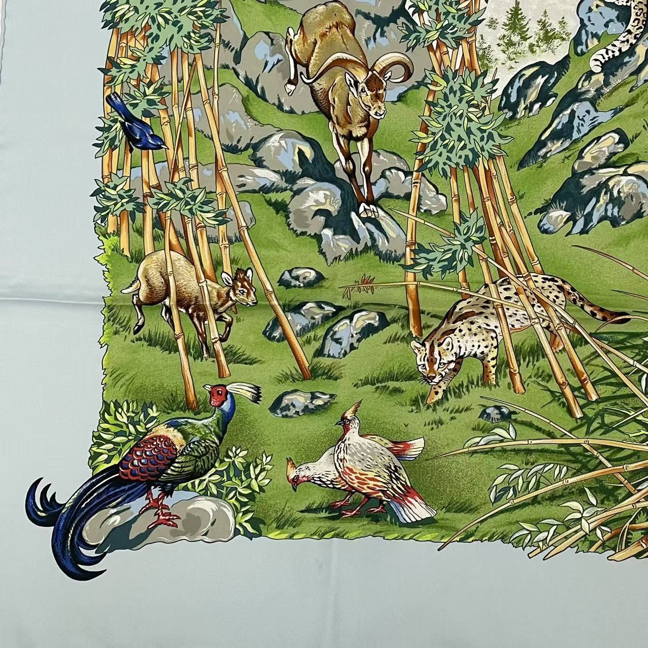 Hermes Carre 90 Scarf Sichuan Blue — view 5