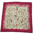 Hermes Carre 90 Lapins Dans Un Champ de Wheat Field and Rabbit Red Multicolor