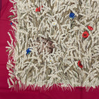 Hermes Carre 90 Lapins Dans Un Champ de Wheat Field and Rabbit Red Multicolor — view 4