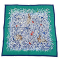 Hermes Carre 90 Lapins Dans Un Champ de Wheat Field and Rabbit Blue Multicolor