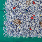 Hermes Carre 90 Lapins Dans Un Champ de Wheat Field and Rabbit Blue Multicolor — view 4