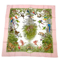 Hermes Scarf Carre 90 Equateur Red Road Straight Down Total Silk Pink Multicolor