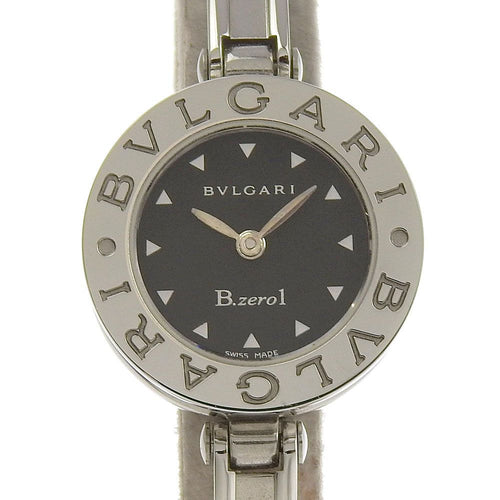 Bvlgari zero One Stainless Steel Kuo Analog Display Black Dial Watch