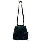 Loewe Vintage Logo Embossed Leather Shoulder Bag Mini Tote Navy — view 3