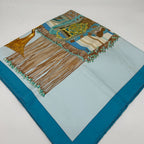 Hermes Carre 90 Blue Moroccan Ceremonial Scarf — view 7