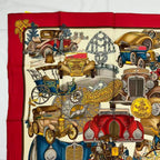 Hermes Carre 90 Scarf Silk L'elegance Et le Confort en Automobile Comfort — view 5