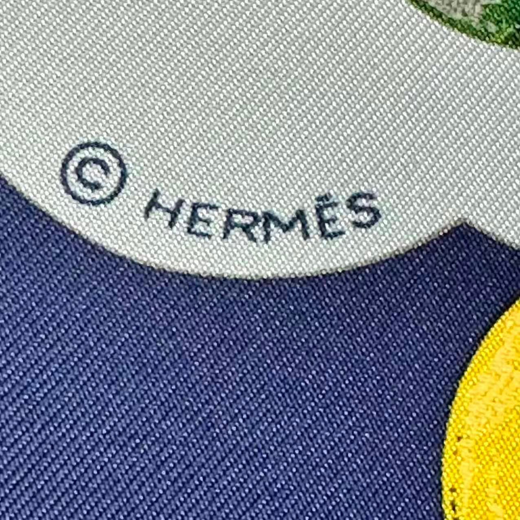 Hermes Carre 90 Scarf Silk Aube Libre Comme L'ange New Dawn Like an Angel Blue — view 8