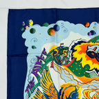 Hermes Carre 90 Scarf Silk Aube Libre Comme L'ange New Dawn Like an Angel Blue — view 6