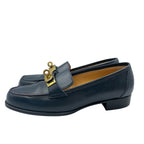 Hermes Loafers Leather Birkin Kelly Navy — view 2