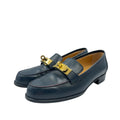 Hermes Loafers Leather Birkin Kelly Navy