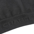 Chanel Coco Button Silk Cashmere Knit Cardigan Black — view 6