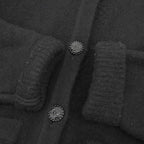 Chanel Coco Button Silk Cashmere Knit Cardigan Black — view 4