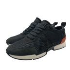 Hermes Lace Up Sneakers Suede Logo Mesh Black
