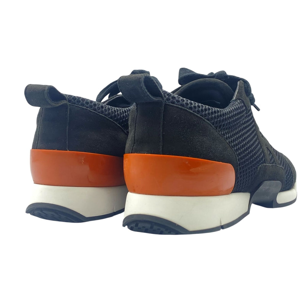 Hermes Lace Up Sneakers Suede Logo Mesh Black — view 6