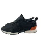 Hermes Lace Up Sneakers Suede Logo Mesh Black — view 2
