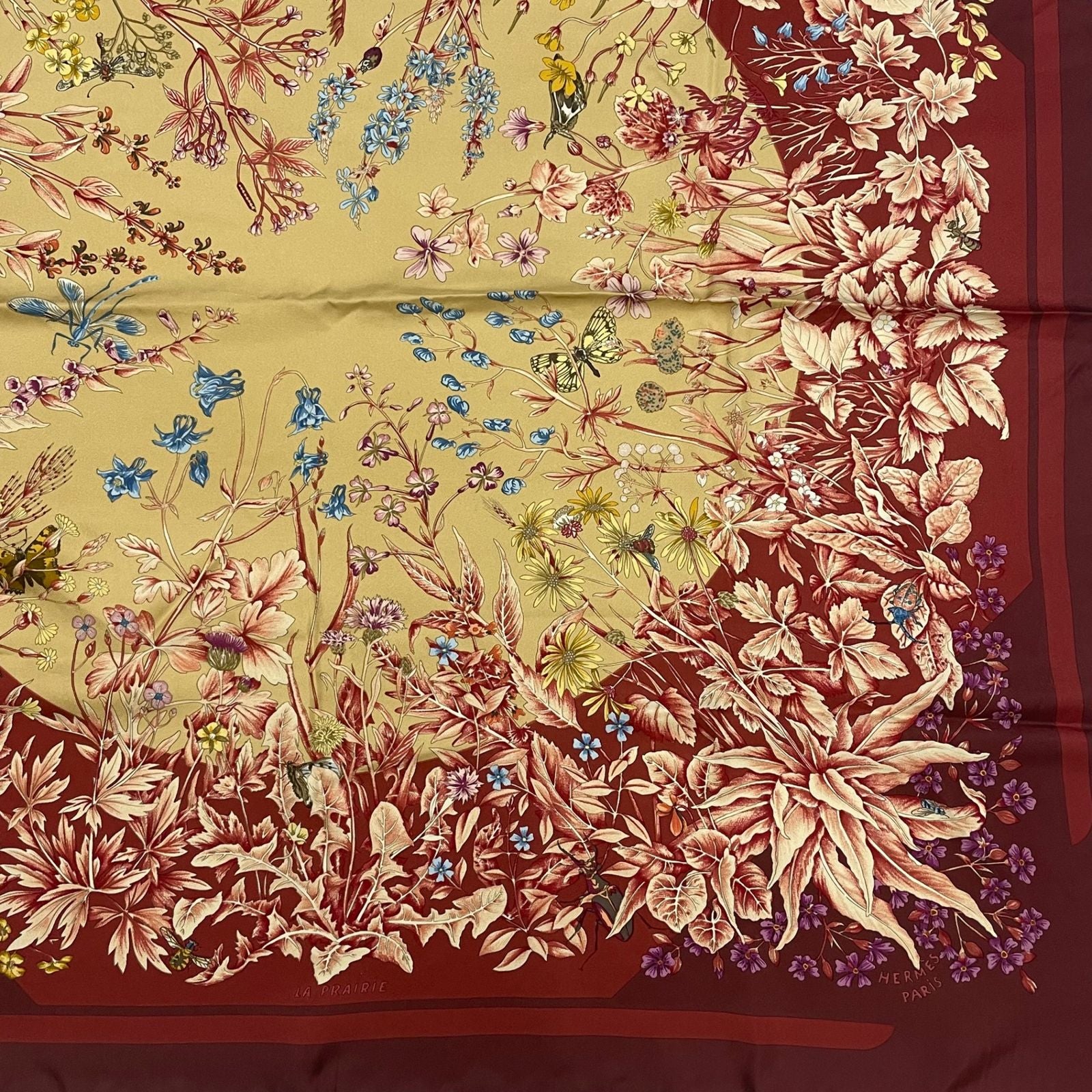 Hermes Carre 90 la Prairie Grassland Scarf Silk 100% — view 5