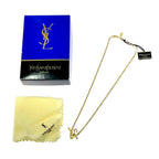 Saint Laurent Logo Necklace Gold
