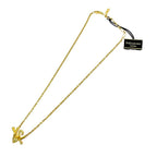 Saint Laurent Logo Necklace Gold — view 2