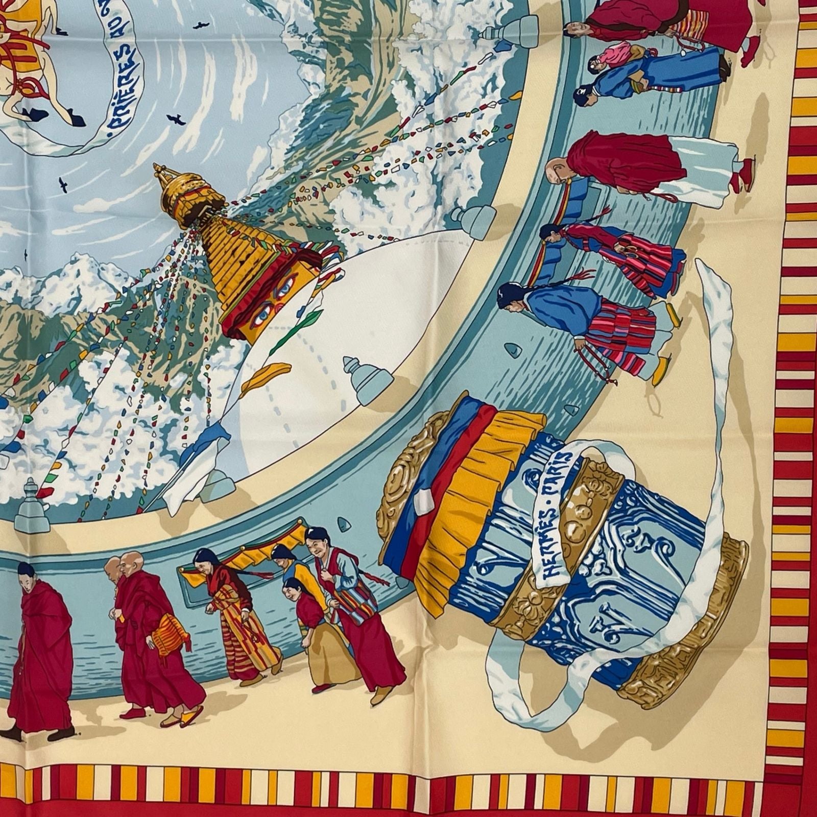 Hermes Carre 90 Prieres AU Vent Prayer in the Wind Silk Scarf — view 3