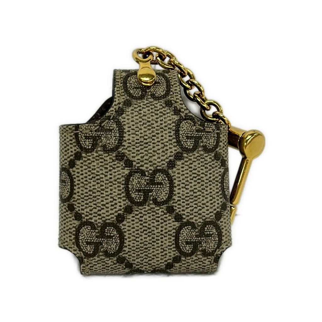Gucci Case Ophidia Gray Dark Brown Gold Airpods Shoulder — view 2