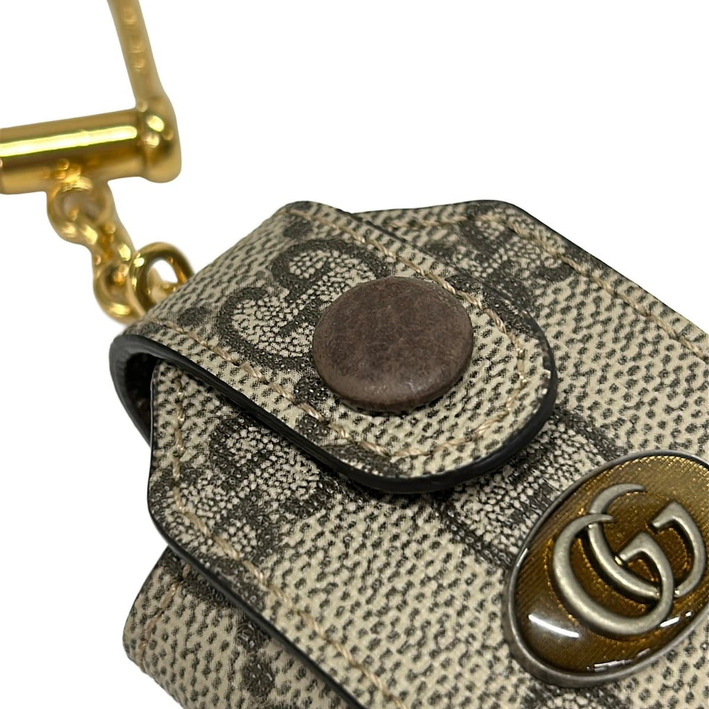 Gucci Case Ophidia Gray Dark Brown Gold Airpods Shoulder — view 7