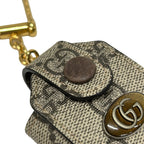 Gucci Case Ophidia Gray Dark Brown Gold Airpods Shoulder — view 7