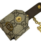 Gucci Case Ophidia Gray Dark Brown Gold Airpods Shoulder — view 3
