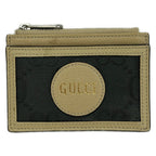 Gucci Coin Case Off the Grid Dark Gray Beige with Pass Leather