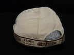 Fendi Selleria Linen Cotton Baseball Cap Hat M Beige Brown — view 2