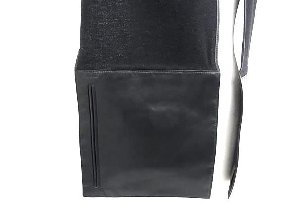 Loewe Kashgola Leather Scarf Shawl Black — view 2