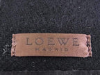 Loewe Kashgola Leather Scarf Shawl Black — view 3