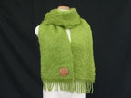 Loewe Anagram 50% Mohair 48% Wool 2% Nylon Scarf Shawl Green