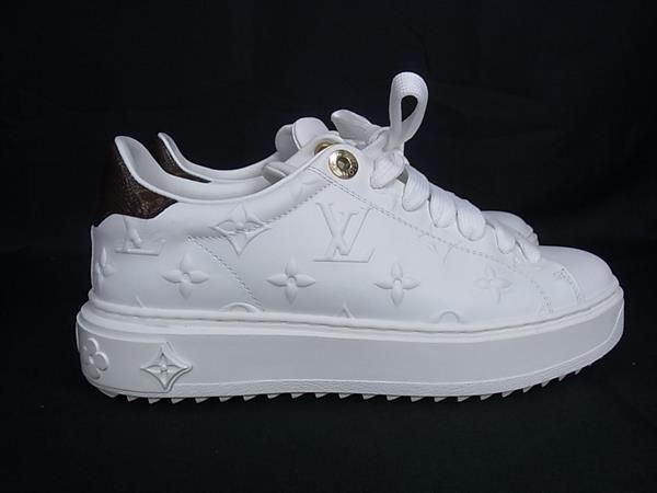 Louis Vuitton Monogram Time Out Line Sneakers 35 Shoes Off White — view 2