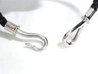 Hermes Jumbo Leather Braided Silver Bracelet Black — view 4
