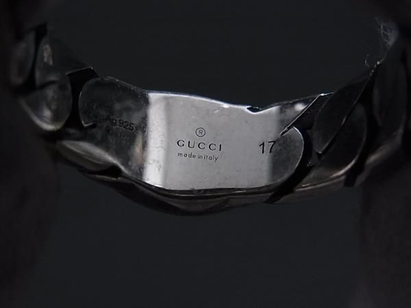 Gucci Interlocking Ring Silver Green — view 4