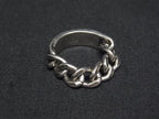 Gucci Golmet Chain Ring Silver Green — view 2