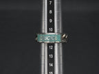 Gucci Golmet Chain Ring Silver Green — view 3