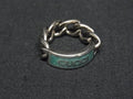 Gucci Golmet Chain Ring Silver Green