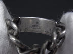 Gucci Golmet Chain Ring Silver Black — view 4