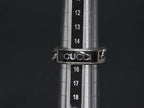 Gucci Golmet Chain Ring Silver Black — view 3