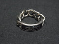 Gucci Golmet Chain Ring Silver Black